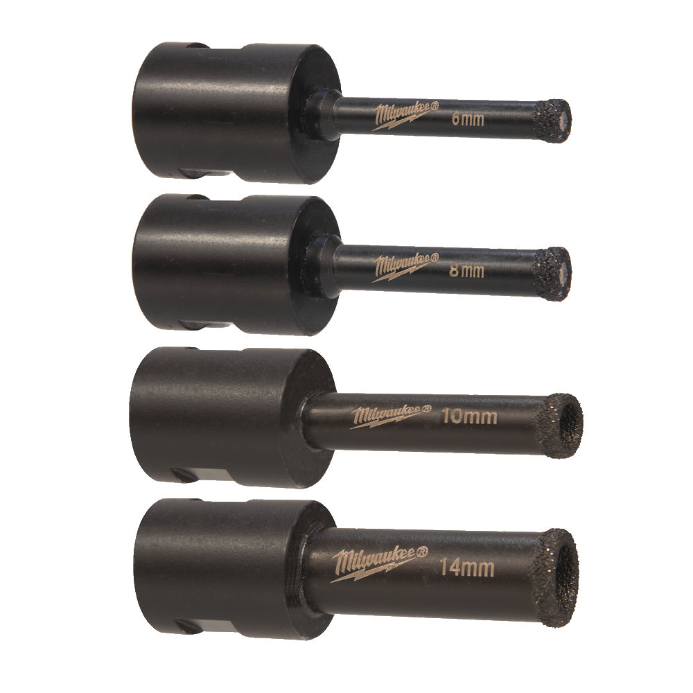 Juego de 4 brocas diamantadas 6, 8, 10, 14mm