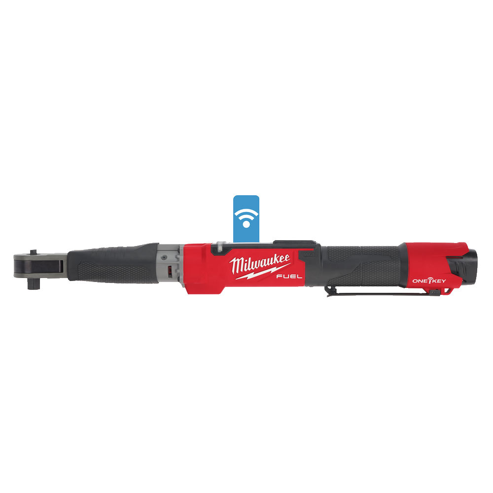 Llave de carraca dinamométrica M12 FUEL™ ONE-KEY™, recepción 1/2&quot;, rango de par 16,9-203,4Nm, exactitud apriete ±2%, exactitud desapriete ±3%. Se suministra con 1 batería M12B2 y cargador C12C, en kitbox