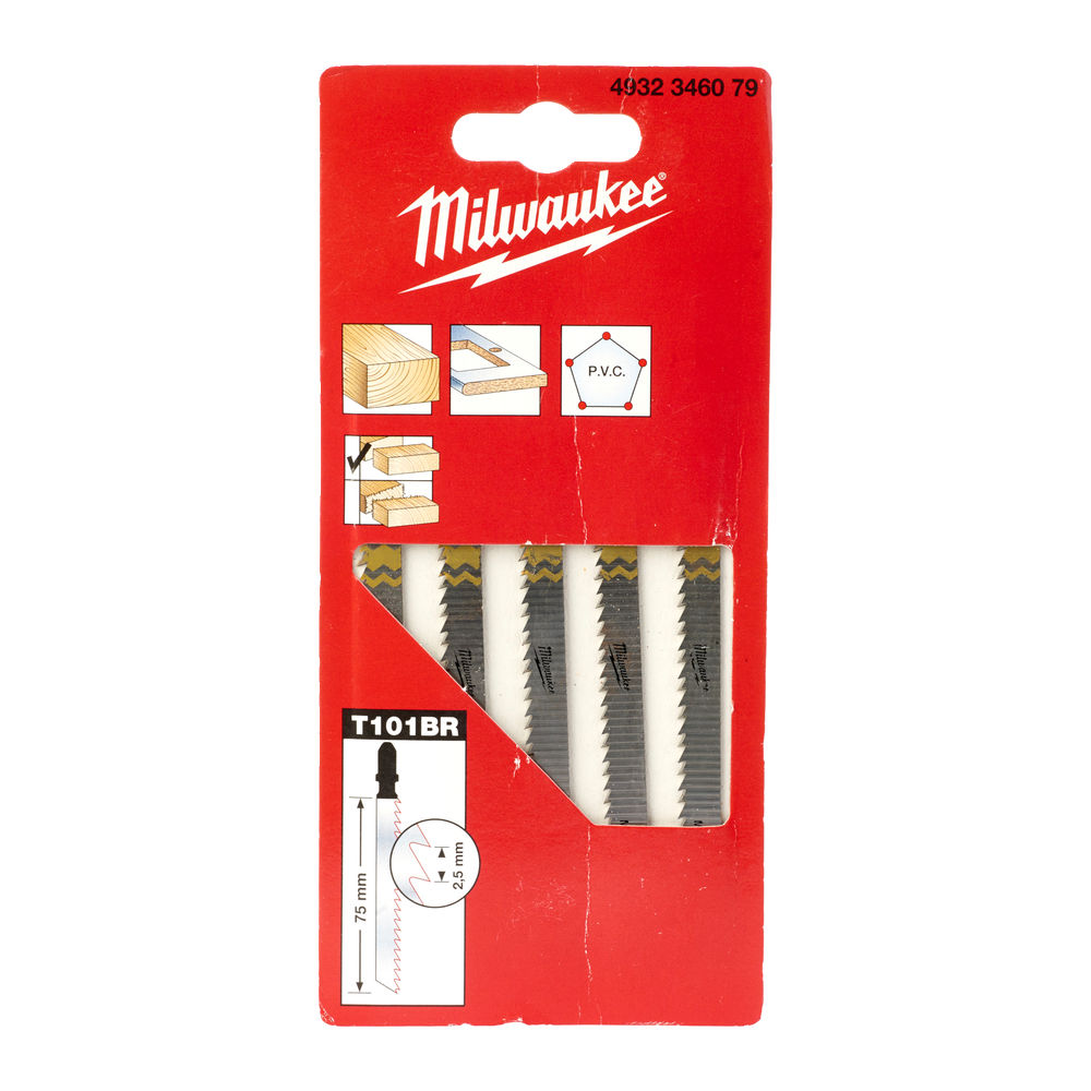 Segueta Encimeras y contrachapado 75mm paso 2,5mm - 5uds