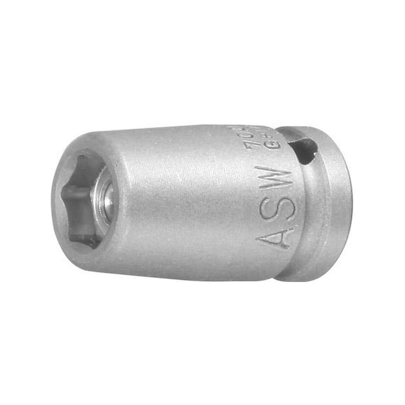 Llave vaso impacto       1/4&quot; 13 mm magnét. ASW