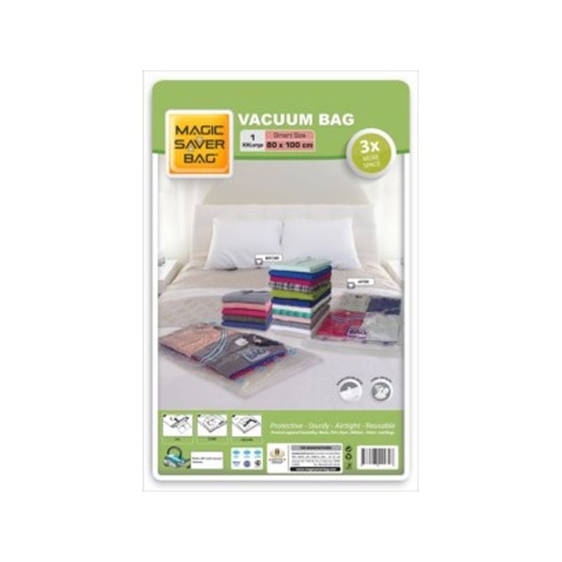 BOLSA ORDEN 55X90 CM VACIO MAGIC ROPA AHORRA ESPACIO 2 PZ