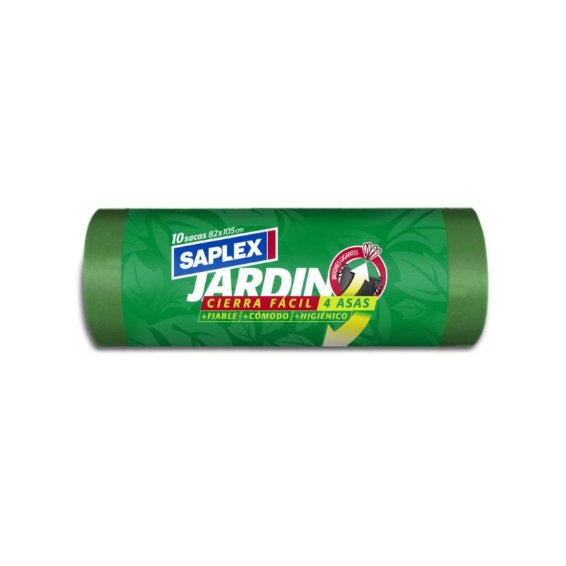 SACO JARD 80X105CM PL VERDE SAPLEX 10 PZ                      