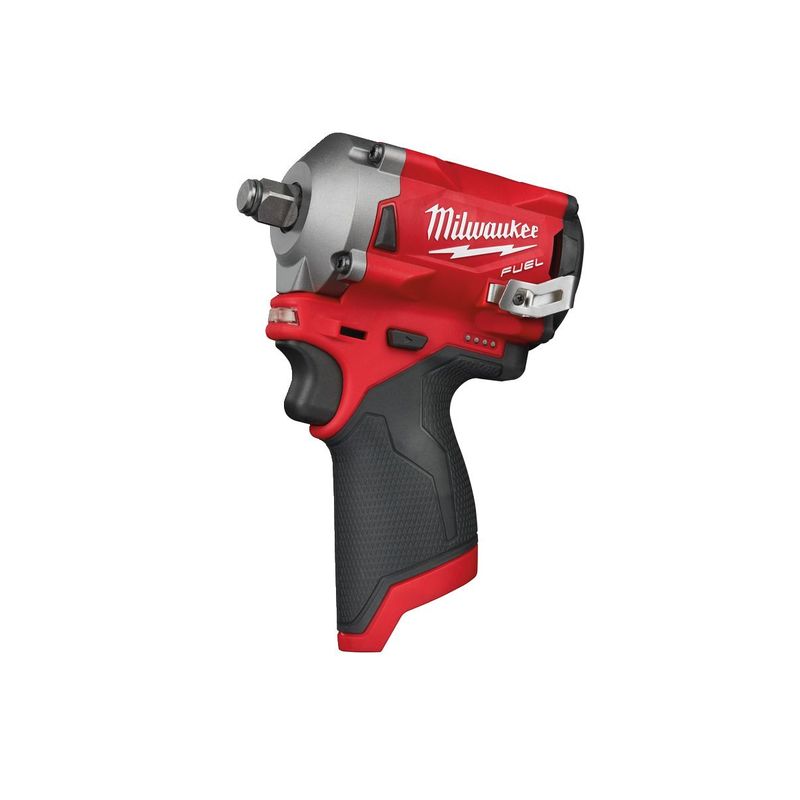 M12FIWF12-0  Llave de impacto subcompacta M12 FUEL™, recepción 1/2&quot; con anillo de fricción, 4 modos, máximo par de apriete 339Nm. Se suministra en versión cero, sin baterías ni cargador