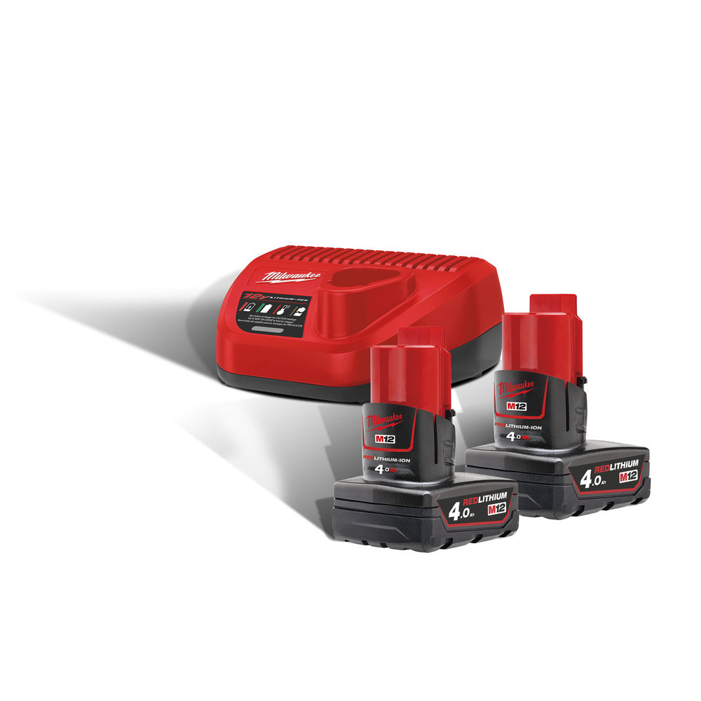 M12NRG-402 Kit 2 baterías M12B4 + cargador C12C