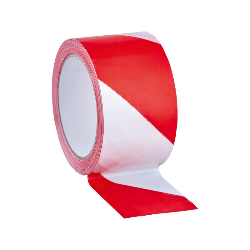 Cinta de señalización    autoadhesiva 66 m x 60mm rojo/blancoHellermann Tyton