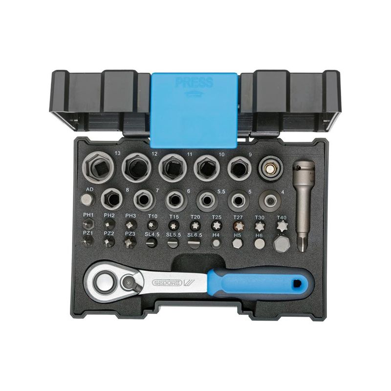 Kit llaves vaso 1/4&quot; 666-U-20 Gedore