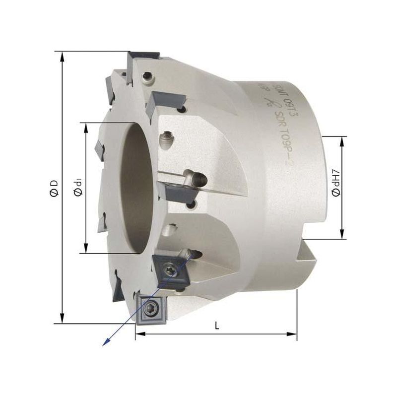 Portacuchillas ang. 90 Z5 refrigeracion internaD40mm para SOMT09