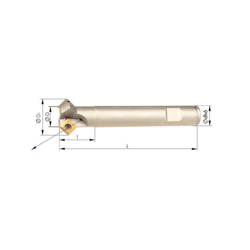 Fresa biselar 45 Z1 refrigeracion interiorD8mm para SOMT09