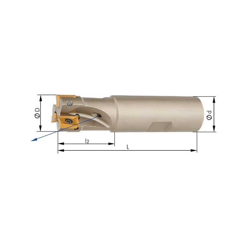Fresa frontal 90 grados Z2 refrigeracion internaD18mm para APKT10