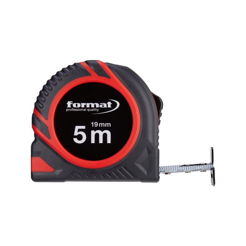 Cinta metrica de bolsillo5mx19mm blanca FORMAT