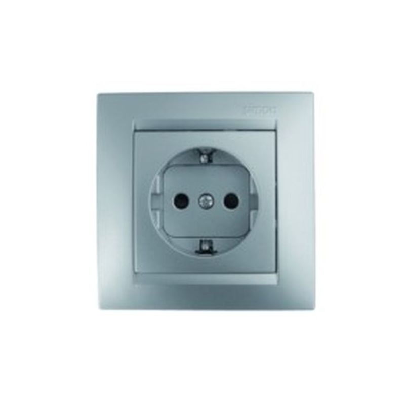 BASE ENCHUFE ELEC SCHUKO TT EMPOTRAR ALUM SERIE 15 F15904430