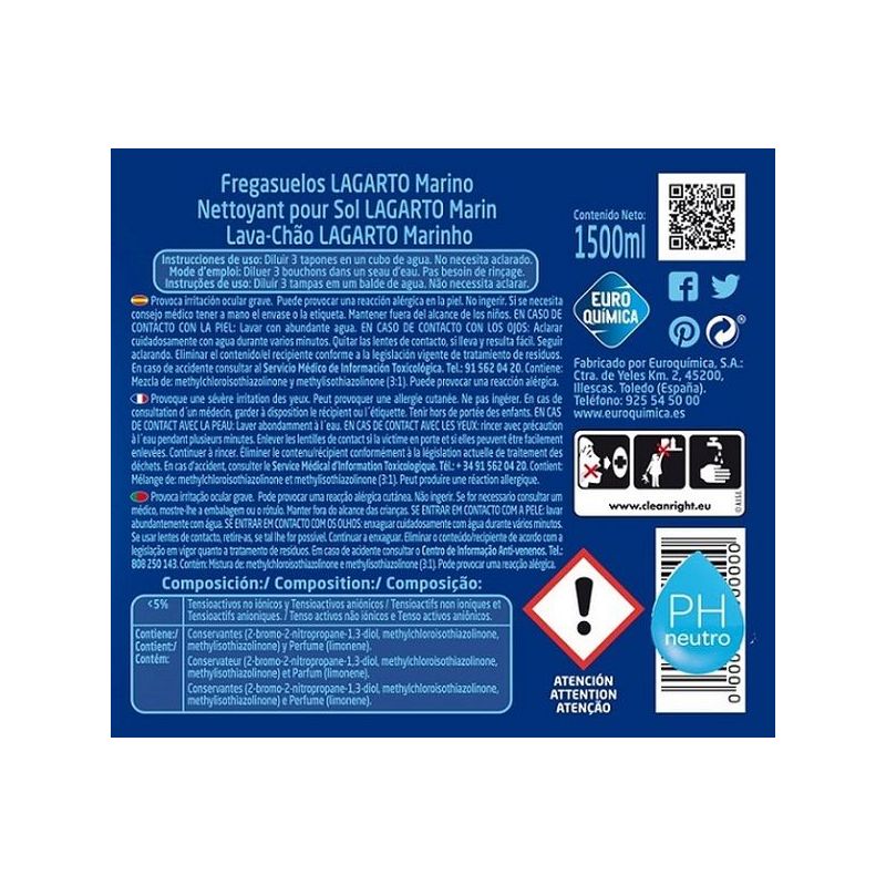 FREGASUELOS LIMP LIQ MARINO LAGARTO 1,5 LT