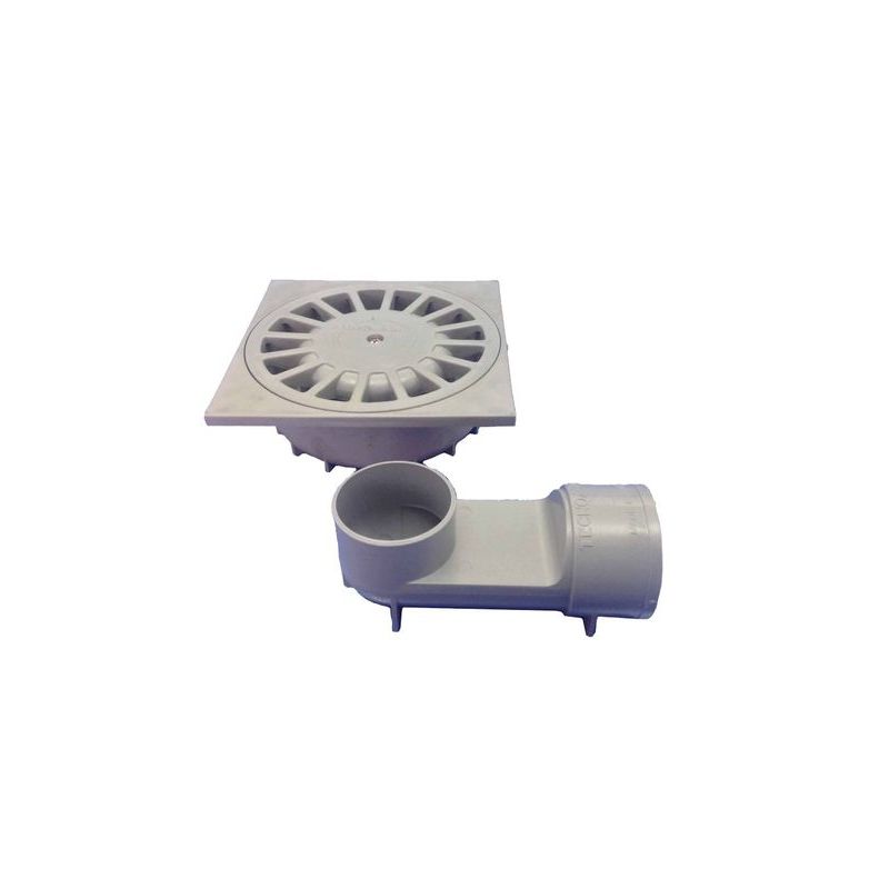 SUMIDERO EVAC CAMP 10X10CMØ40 VE/HO 360§ PVC GR T88VH HIDROT