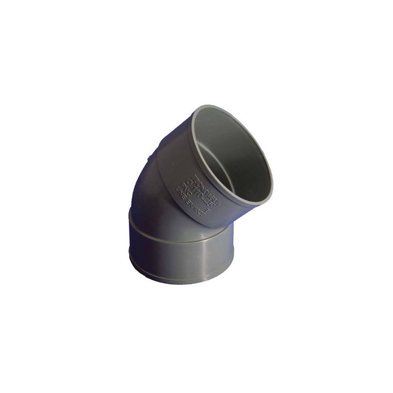 CODO EVAC H-H 45§ 040MMØ PVC HIDROT