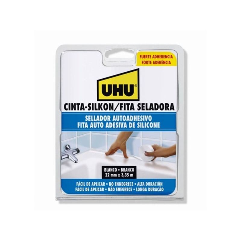 CINTA COC/BAÑO SELLADORA 3,35MTx22 MM AUTOADH BL SILKON UHU