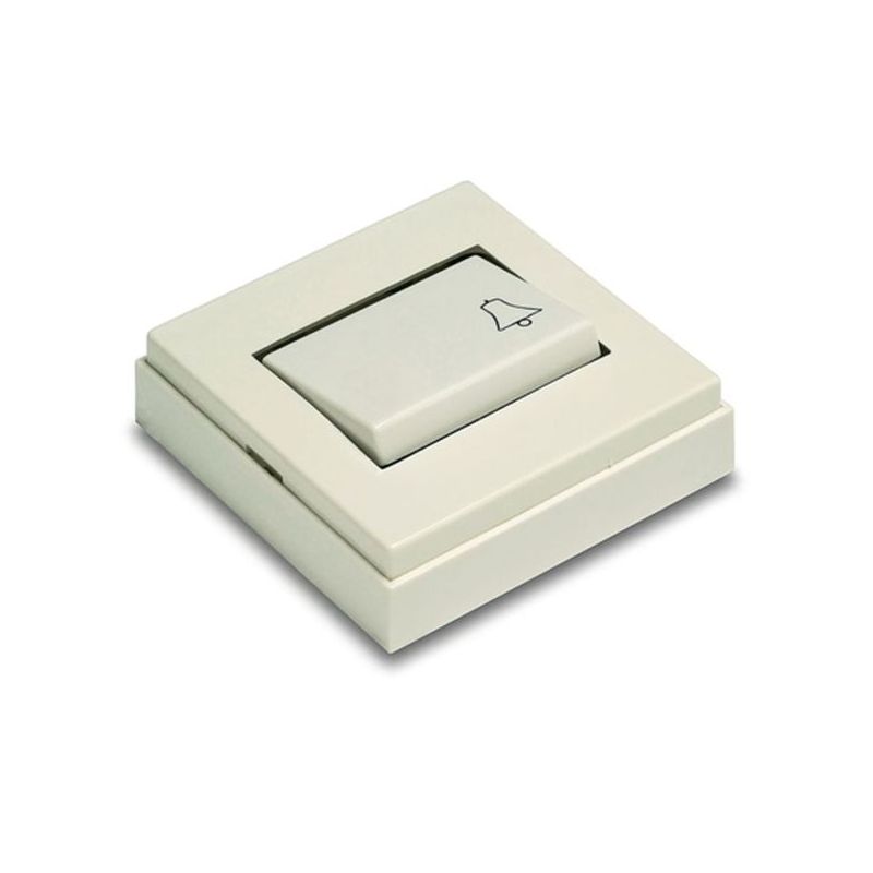 PULSADOR TIM 65x65x19 10A-250V SUP. PVC BL 5010-B FAMAT
