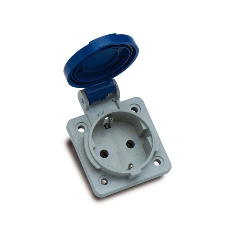 BASE ELEC 75x75x52 EMP 2P+TTL 16A 220V IP44 POL/ABS AZ 13950