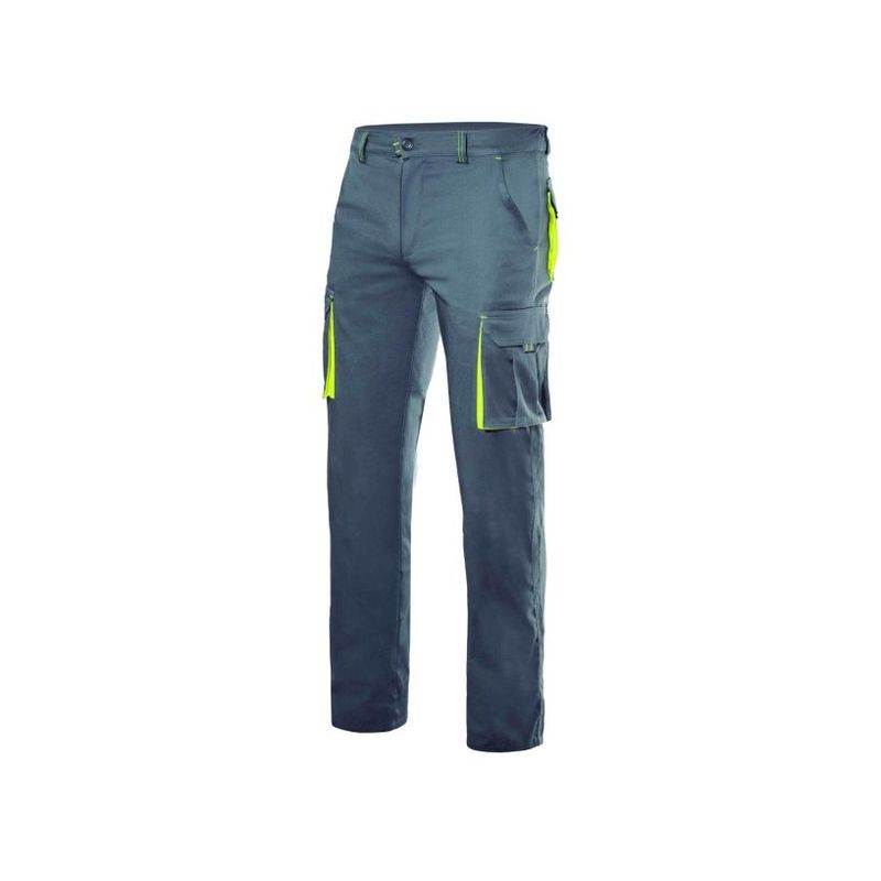 PANTALON TRABAJO T38 ELAST. GR/AMA MLTIBOL VELILLA