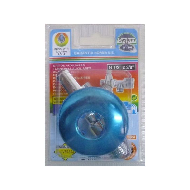 LLAVE FONTANERO REGUL. 1/2&quot;X3/8&quot; 1/4 VUELTA S&amp;M