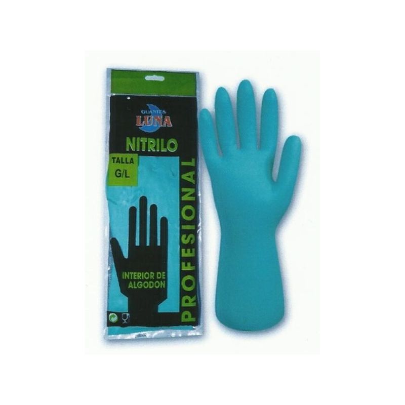GUANTE QUIMICO XL10 INDUST FLOC. NITR. VER LUNA