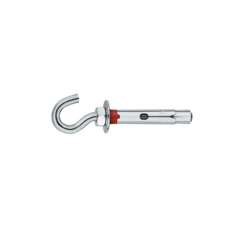 ANCLAJE GANCHO ABIERTO 06x045MM Ø 08MM MET. CINC 100 PZ INDE