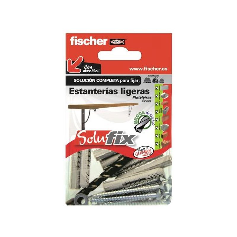 TACO ESTANTERIA LIG. TORN.+BROCA NYL SOLUFIX FISCHER