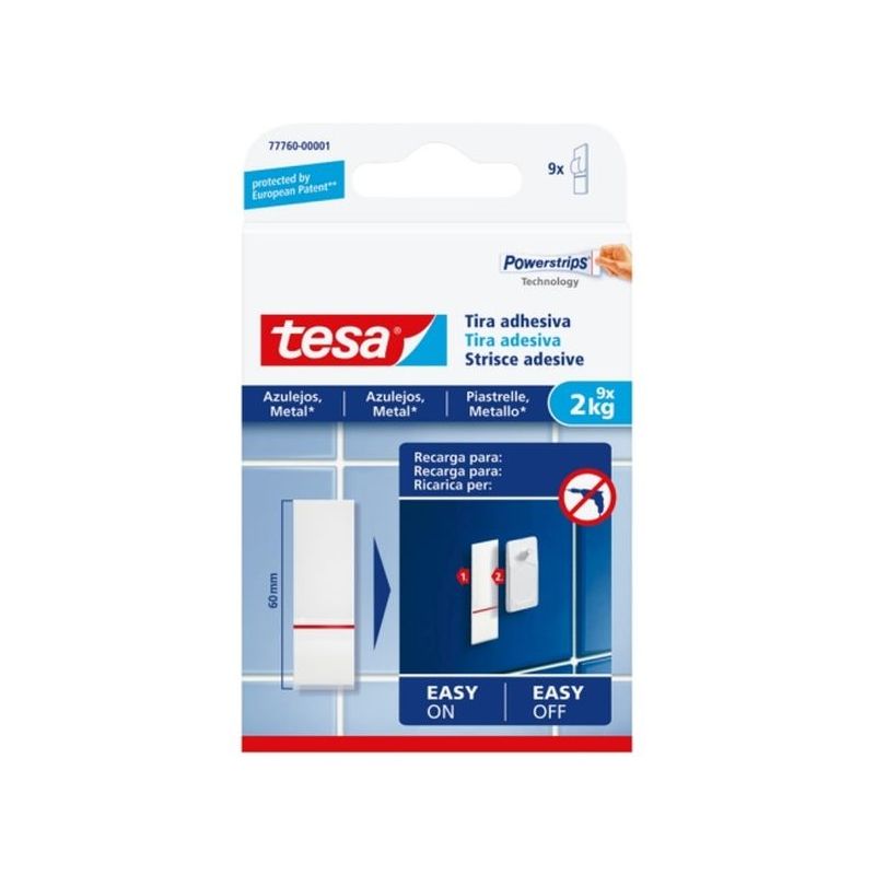 CLAVO HOG 2KG ADH REUT RECAMBIO BL TIRA P/AZULEJO 9 PZ TESAT