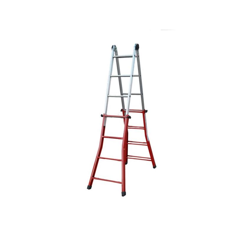 ESCALERA IND.MULT TIJERA 3,60MT 8+8 TELESC AL/AC SERAFINA MI
