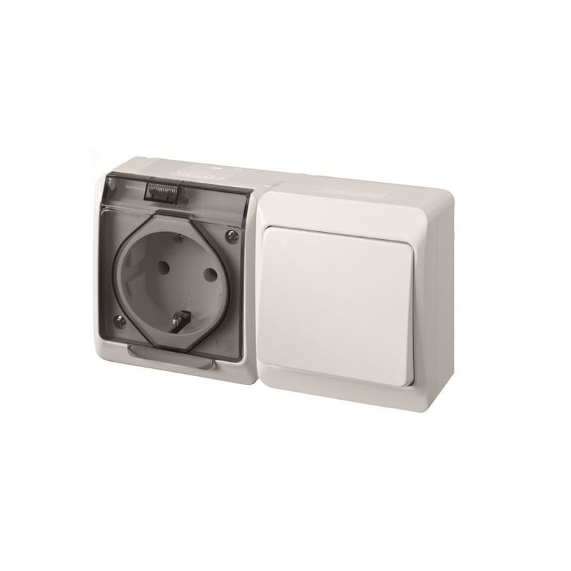 INTERRUPTOR ELEC 16AMP-250V ESTANCO CONM. ENCHUFE IP54 ABS B