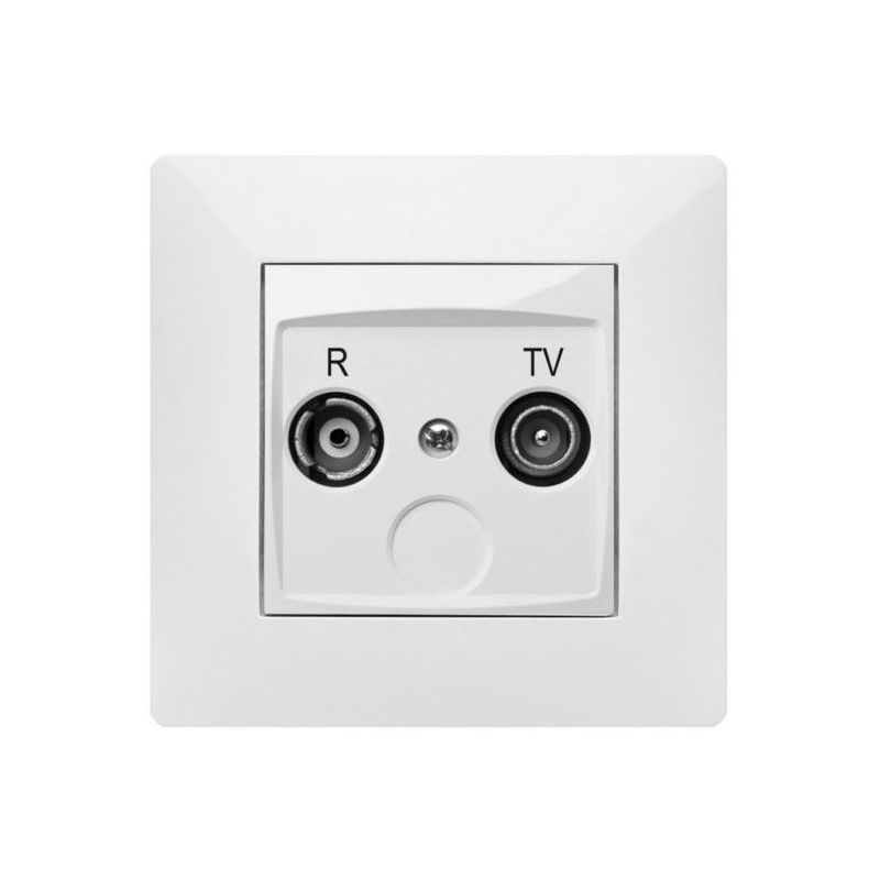 BASE ANTENA 2 TOMAS EMPOTRAR ABS BL HABITAT 15 9135 FAMAT