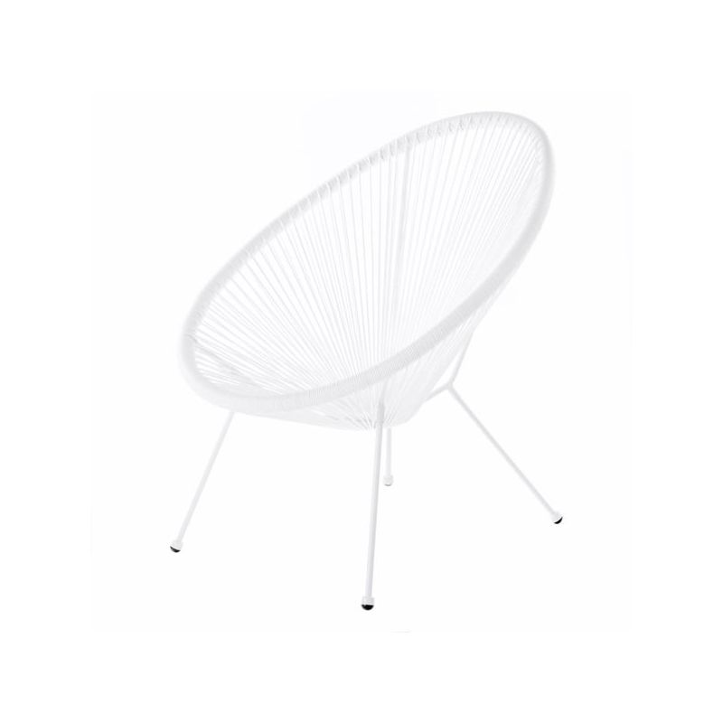 SILLON JARD 86X80X73CM LDK GARDEN RATAN ACERO BL ACAPULCO 82
