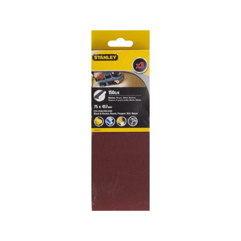 BANDA LIJA STANLEY 075x457MM GR150 MA 3 PZ