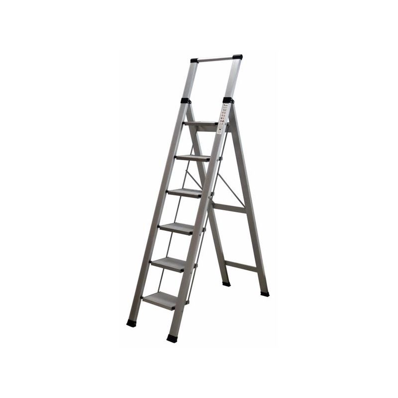 ESCALERA DOM TIJERA 1,52MT 6 PELDAÑOS ANCH ALU HOMELUX