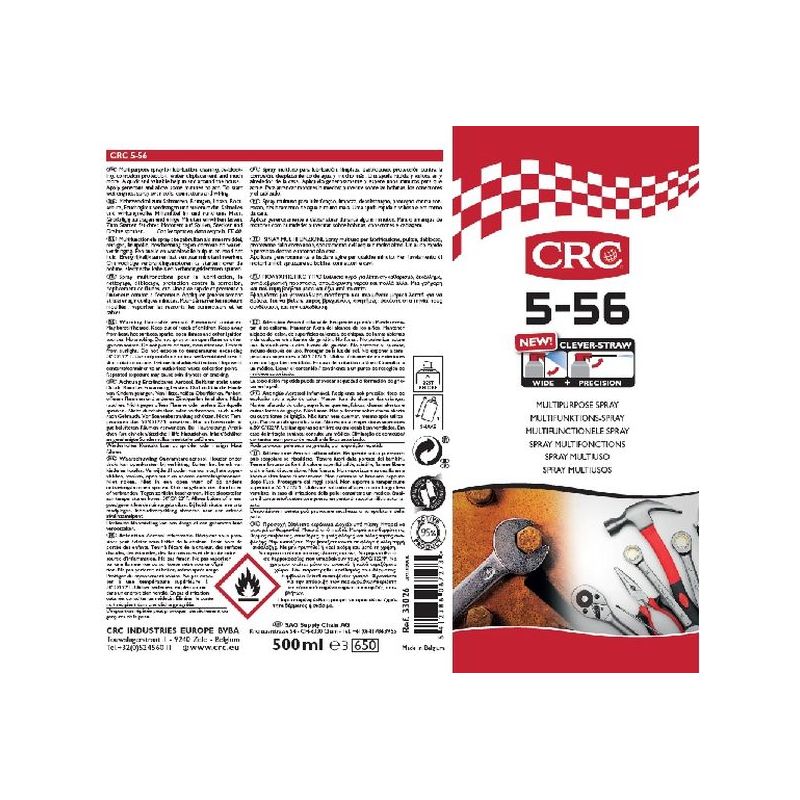 ACEITE LUBRICANTE MULTI 500ML D/ACC SPRAY 5-56 CRC 500 ML