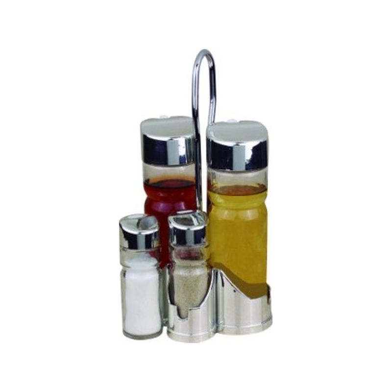 VINAGRERA COC ACEITERA 2X175ML CRISTAL/INOX VIVAHOGAR 2 PZ
