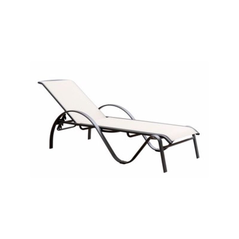 TUMBONA JARD 67X200X32/102CM RECLINABLE NATUUR ALUM/TEXT ANT