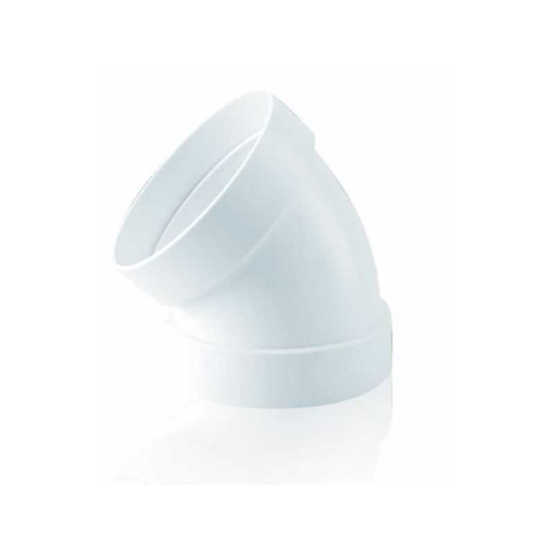 CODO EXTRACCION AIRE TUBO REDONDO 45§X120MM IGN/AUT PP BL SI
