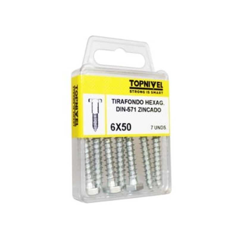 TORNILLO BARRAQUERO 571 06X50MM CINC NIVEL 7 PZ