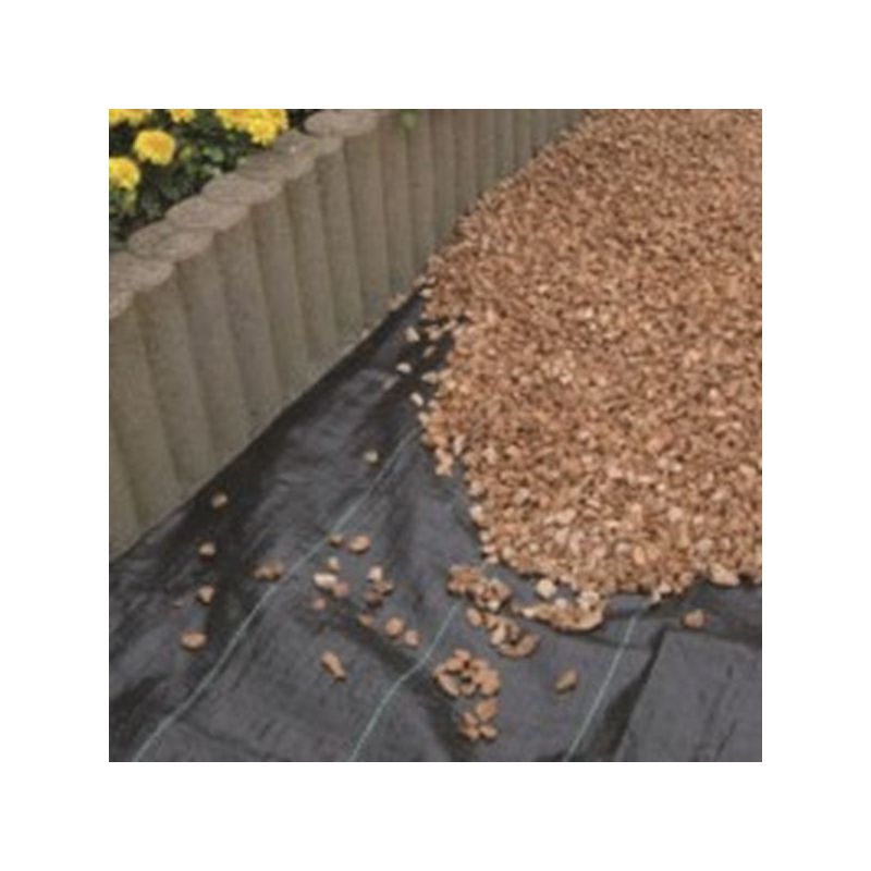 MALLA JARD 1X100M ANTIHIERBA NATUUR PP NEG TEJIDA NT