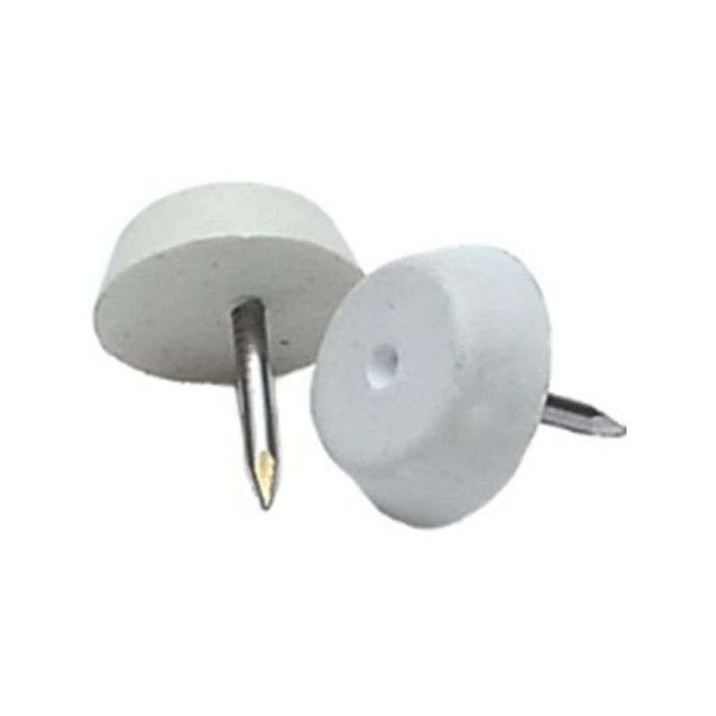 DESLIZADOR MUEB 17MM PATIN CLAVO PL BL MICEL 100 PZ