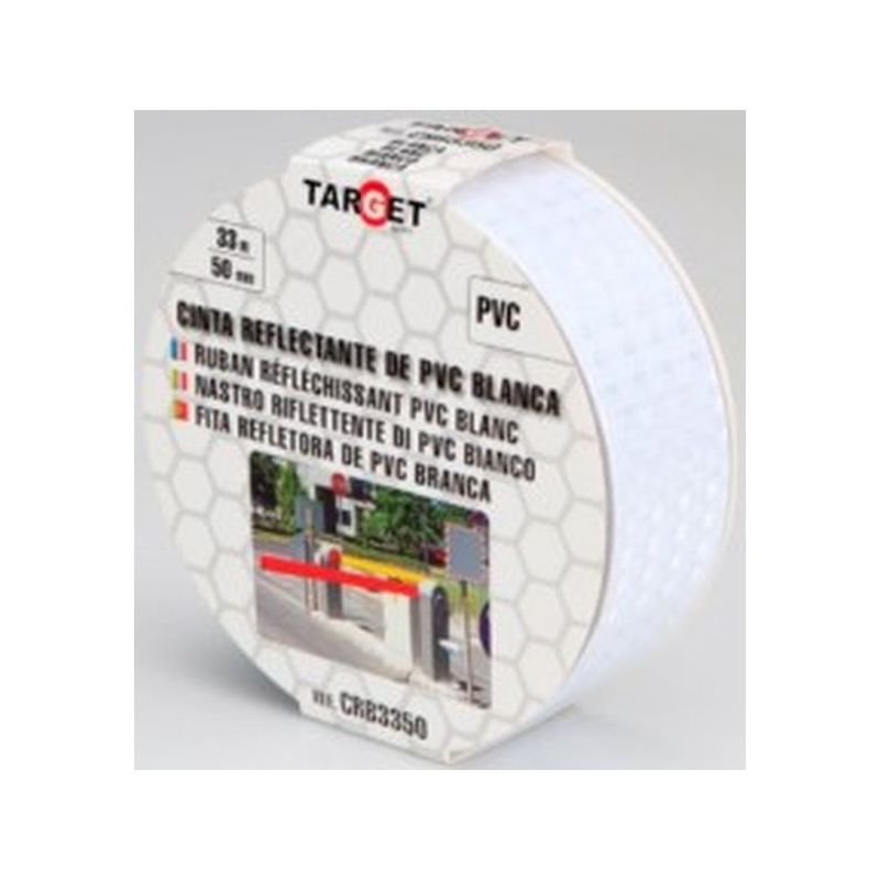 CINTA ADH 50MMx33MT SEÑALIZACION REFLECTANTE PVC BLANCA TARG