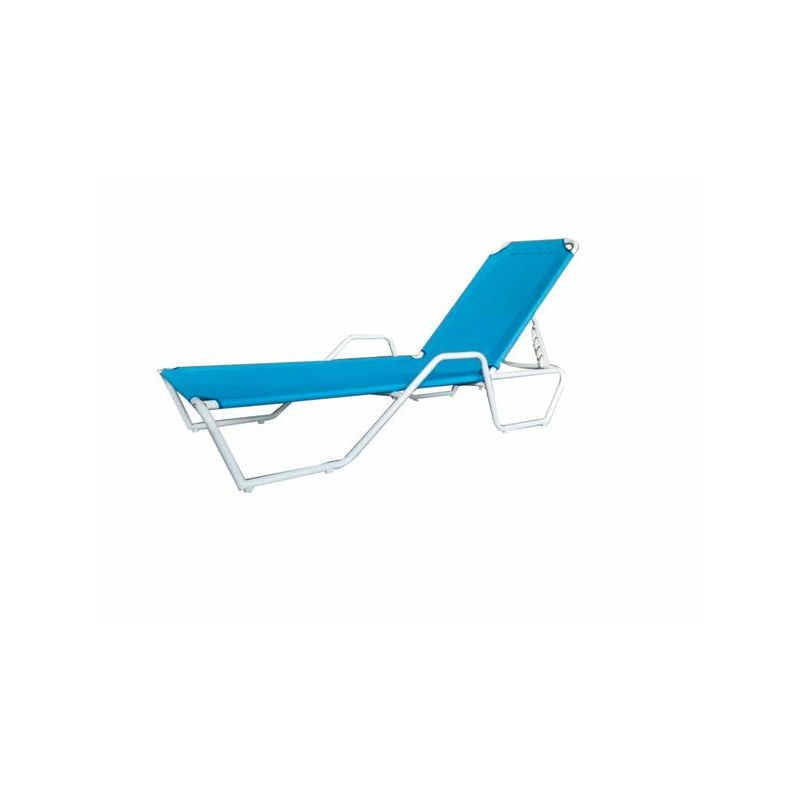 TUMBONA JARD 64X193CM RECLINABLE NATUUR H/TEXT BL/AZ 5 POS.