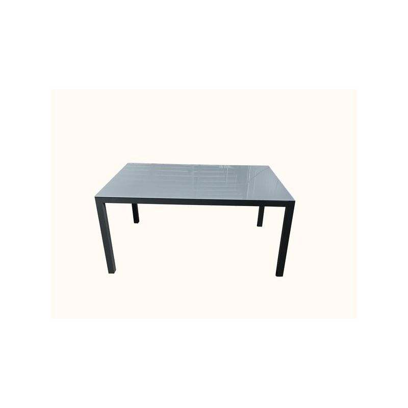 MESA JARD 150X90X72CM NATUUR ALUMINIO/CRISTAL ANTR. NT128257