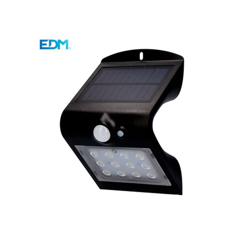 APLIQUE ILUMIN 1,5W 220LM SOLAR EDM PL NE RECARGABLE S/MOV 3