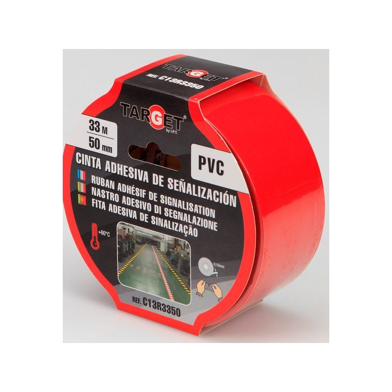 CINTA ADH 50MMx33MT SEÑALIZACION TARGET PVC RO C13R3350