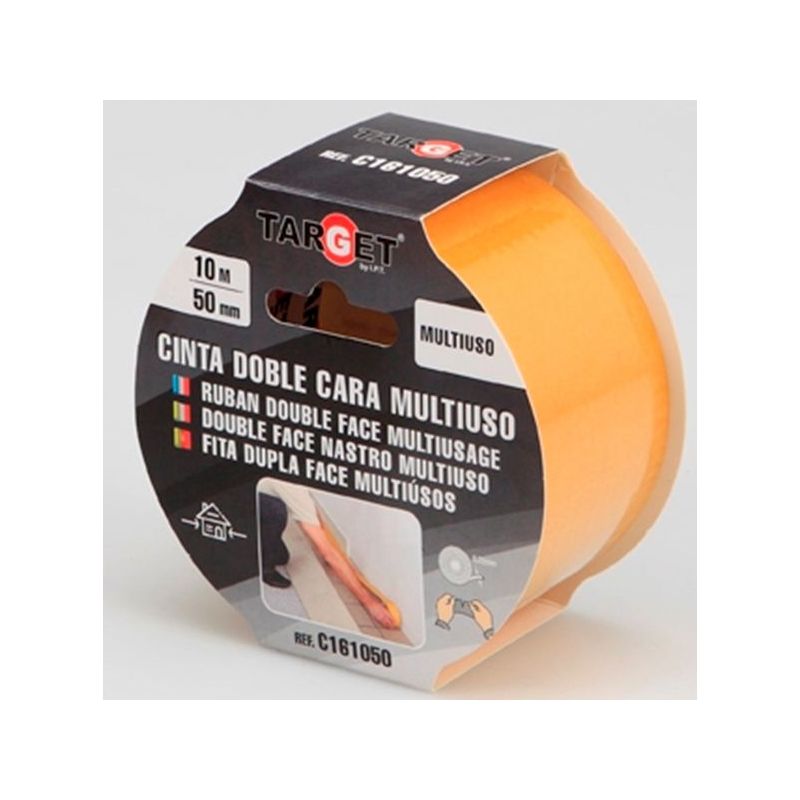 CINTA ADH 50MMx10MT D/CARA TARGET MULTIUSO C161050