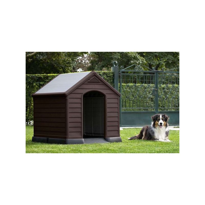 CASETA PERRO 99X99X95CM SUELO ELEV KETER RES MARR EXT. 24744