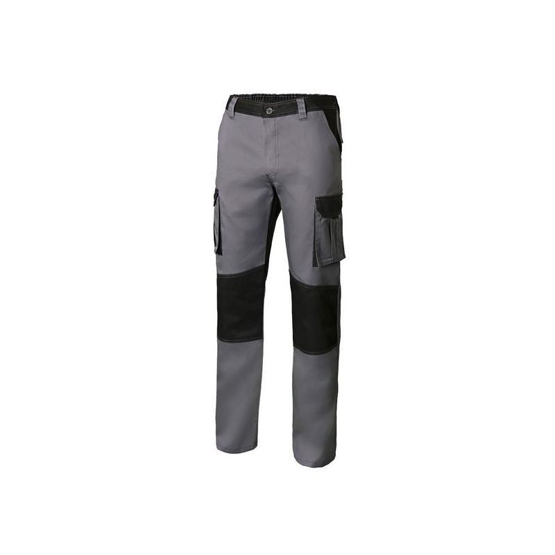 PANTALON TRABAJO T60 CON REFUERZO 65% POLI 35% ALG GR/NEG 1