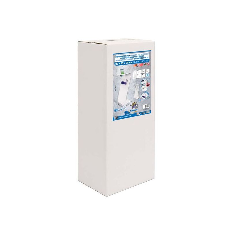 PEANA DISPENSADORA 950X350X280MM PIE GEL+GUANTES AC SIMONRAC