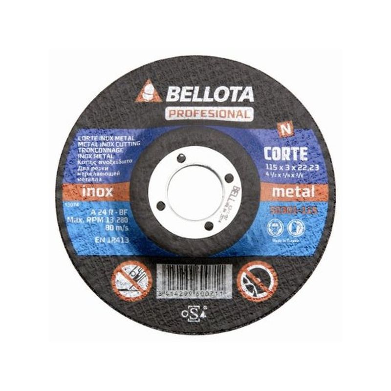 DISCO CORTE METAL 115x3x22 MM BELLOTA